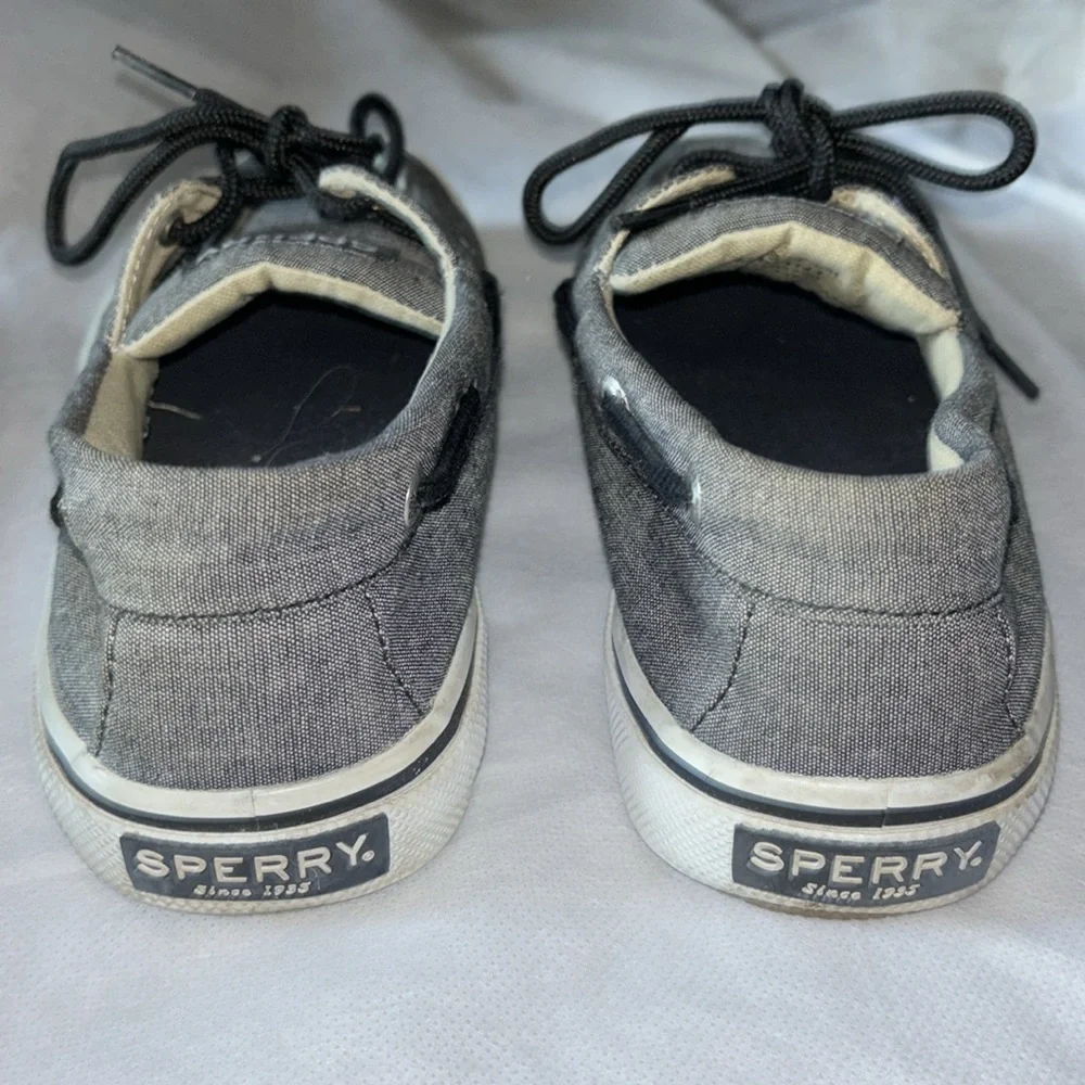 Sperry Slip On Loafer Water Boat Shoes Gray Mens Size 7.5 Good Condition